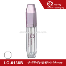 Custom eco-friendly cosméticos tubo de embalagem de plástico transparente vazio quadrado lábio gloss tubo recipiente